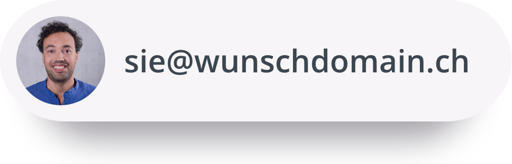 Bild mit E-Mail-Adresse 'sie@wunschdomain.ch'