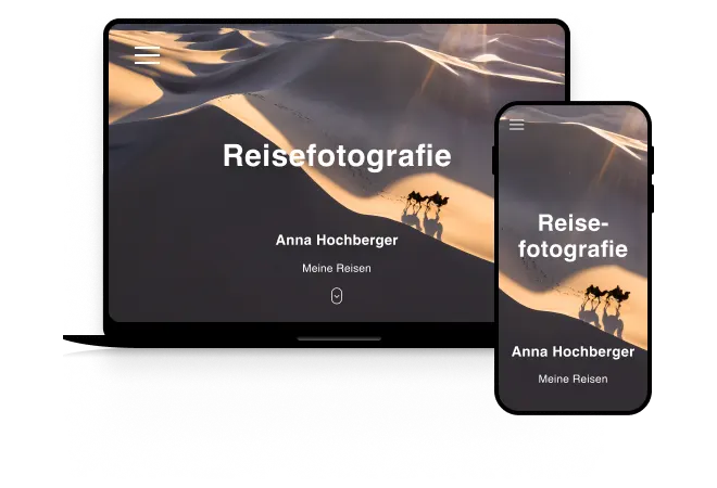 Anordnung von Bildern zur Veranschaulichung einer schÃ¶nen Website Ã¼ber Reisefotografie